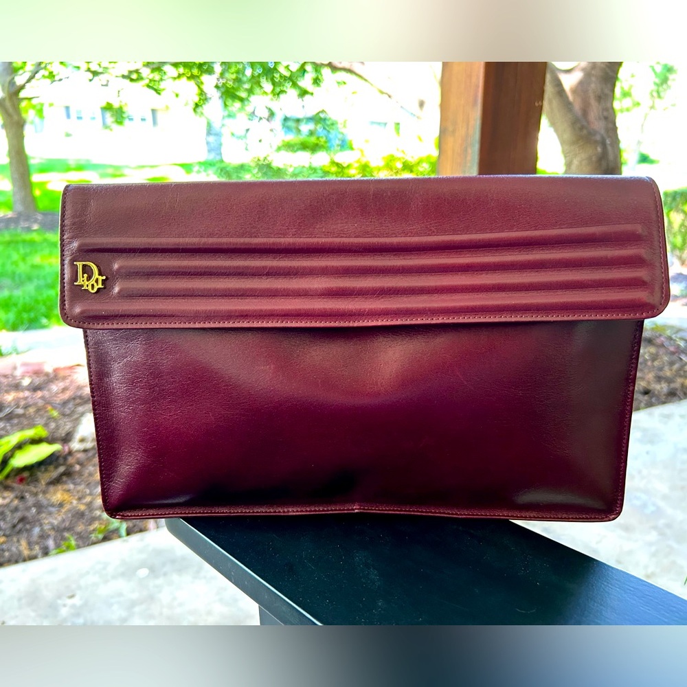 Vintage Dior Burgundy Clutch